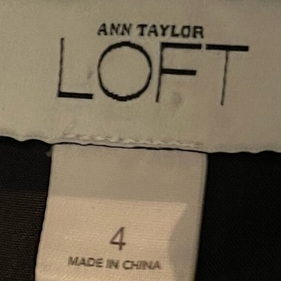 LOFT Black With Watercolor Floral Print Career Office Dress NWOT Size 4 - Picture 9 of 13